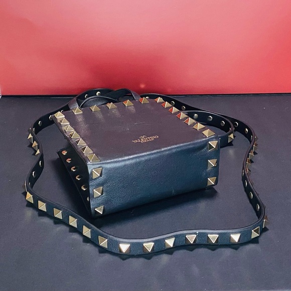 Valentino Garavani Black Mini Bag with Gold Studs - Picture 9 of 16